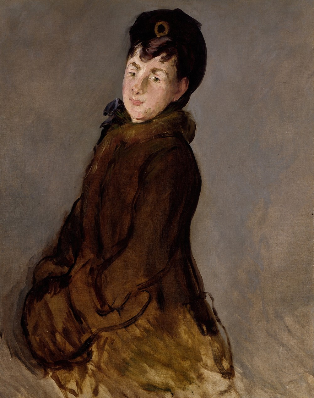 Portrait of Isabelle Lemonnier with a Muff (About 1879-80)
