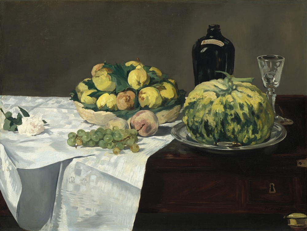 Still Life with Melon and Peaches (c. 1866)