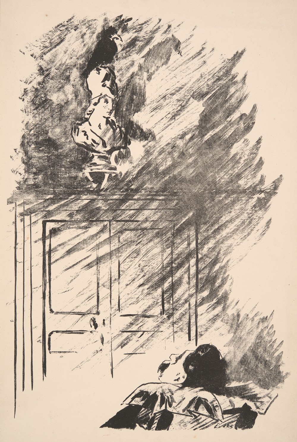 Perched upon a Bust of Pallas
