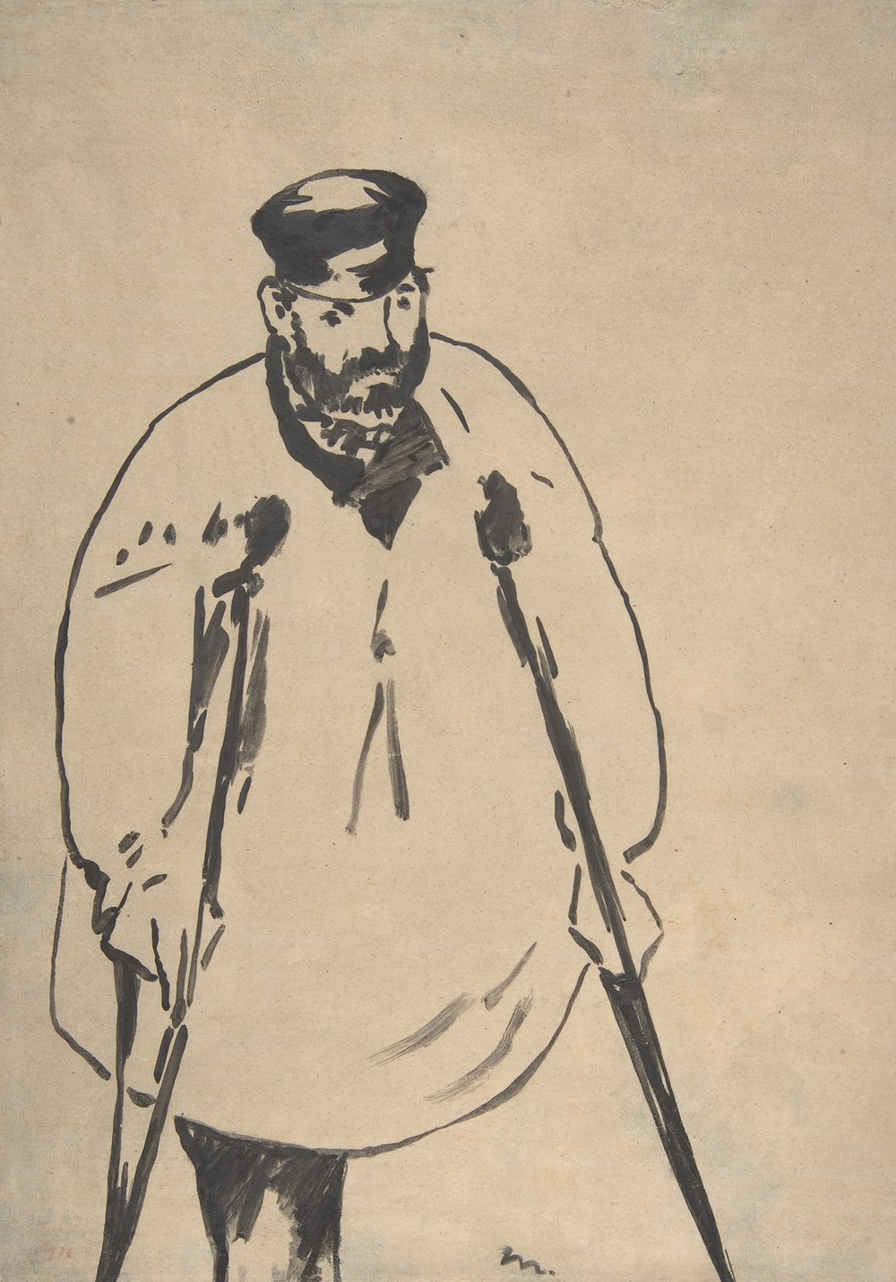 A Man on Crutches