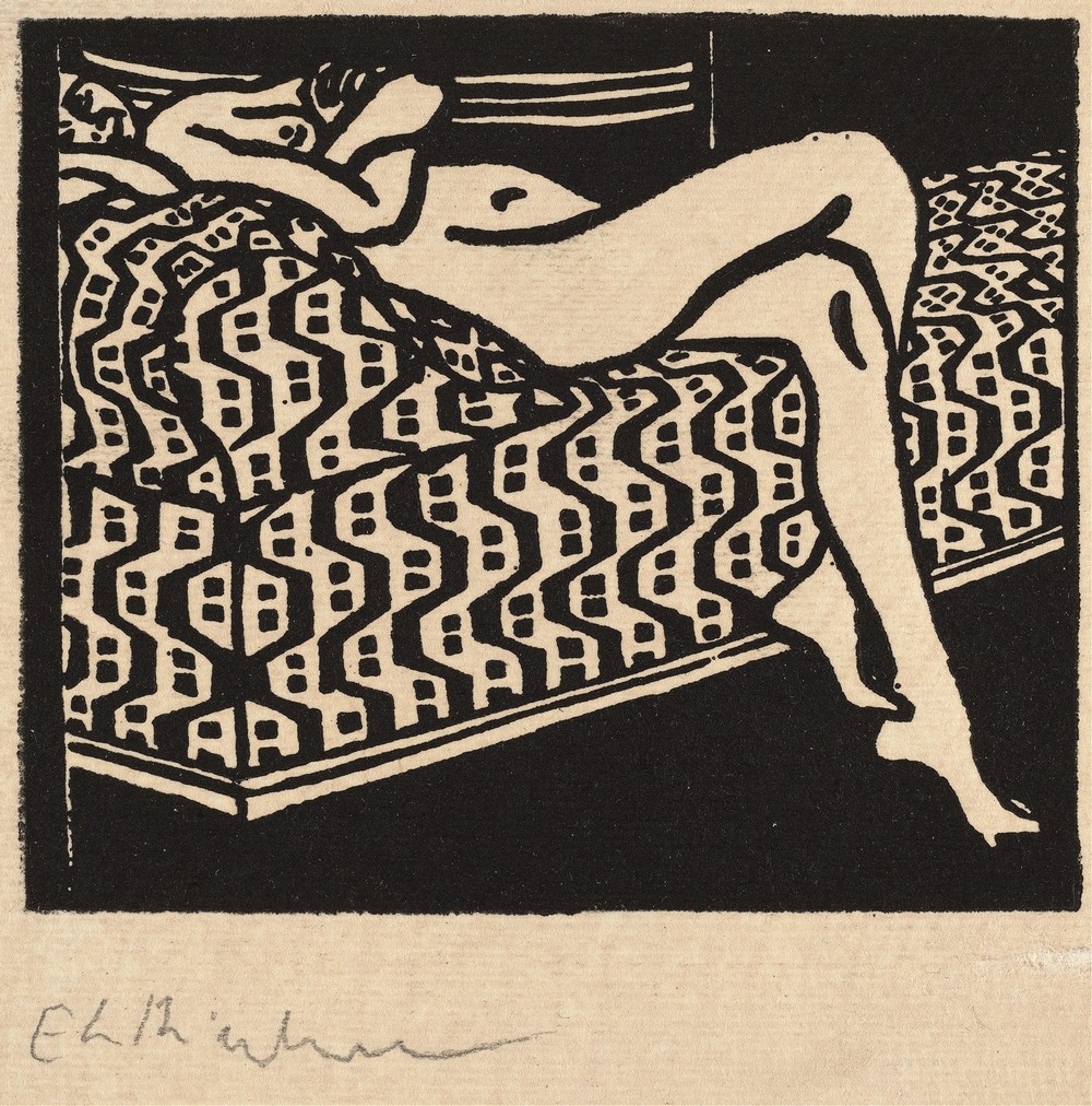 Nude Girl Lying on a Sofa