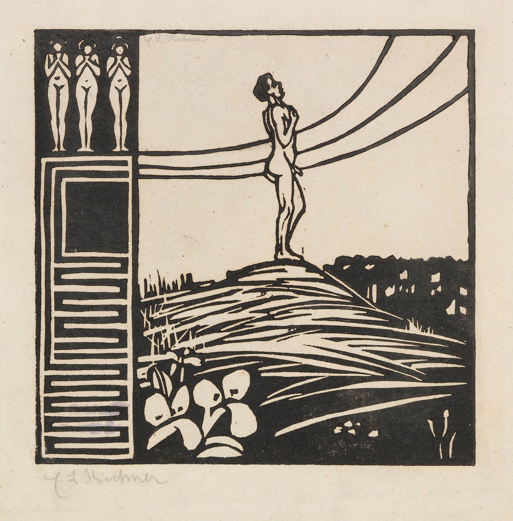 Männliche Figur auf einem Berg (Die Sehnsucht)