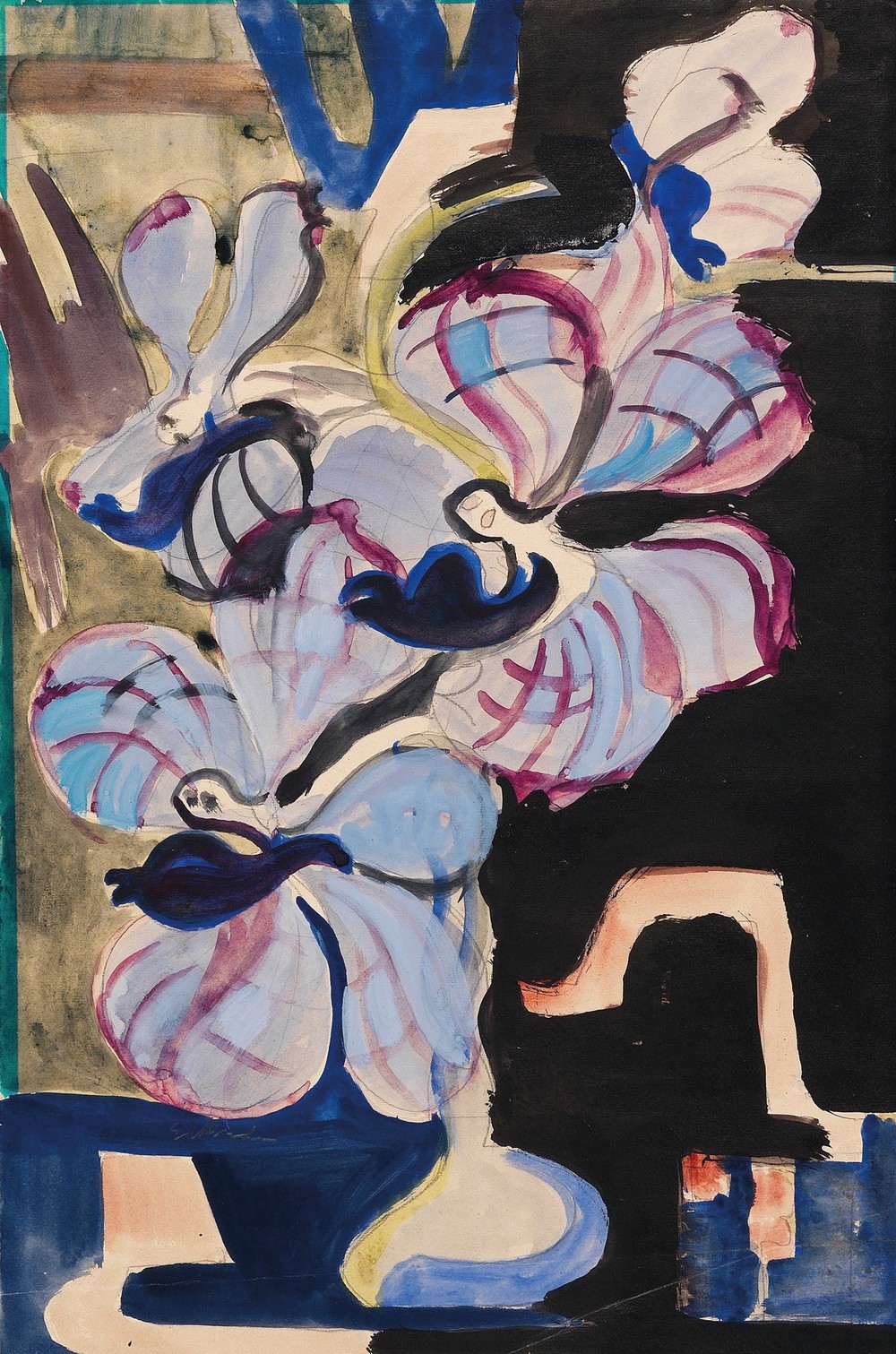 Stillleben mit Orchideen (Tanzende Traumwesen)