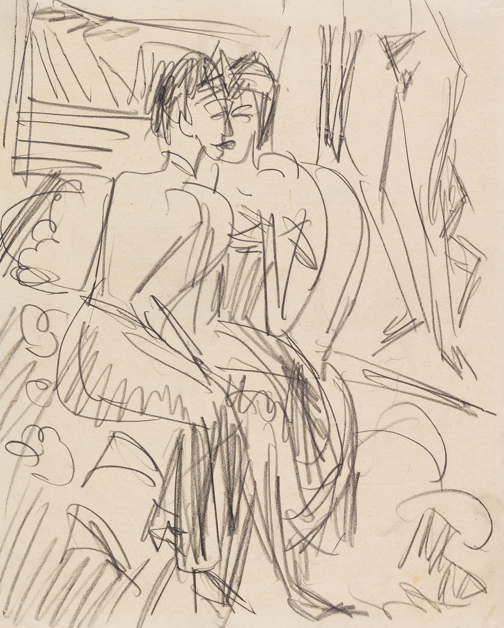 Erna und Gerda im Atelier