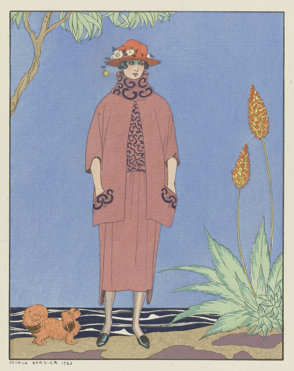 A palm beach ; Tailleur, de Worth