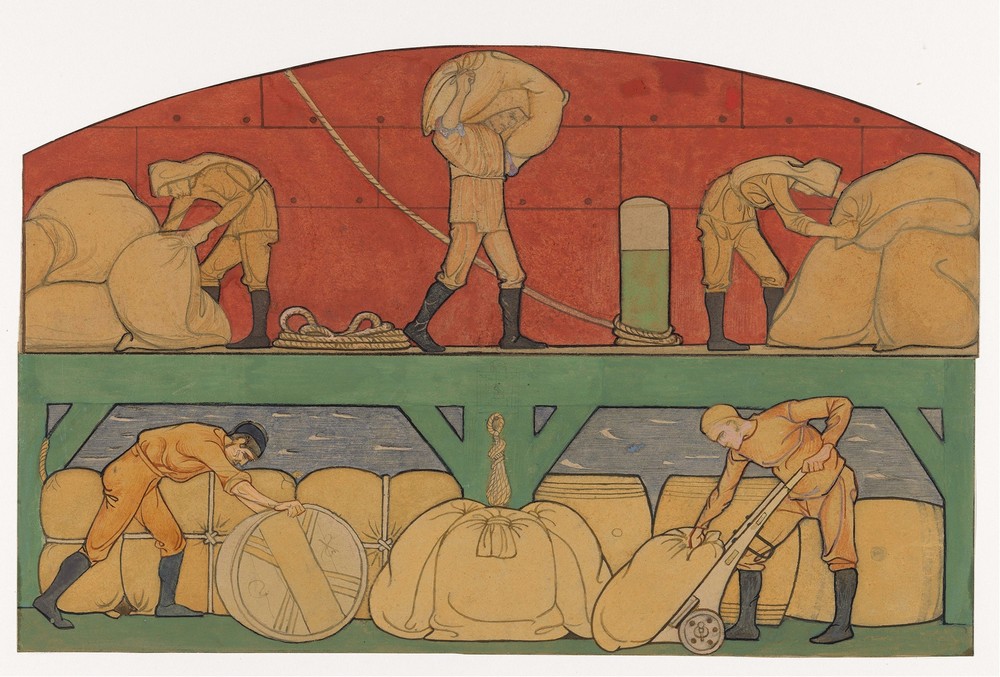 Ontwerp voor schildering in de beurs van Berlage; De Handel