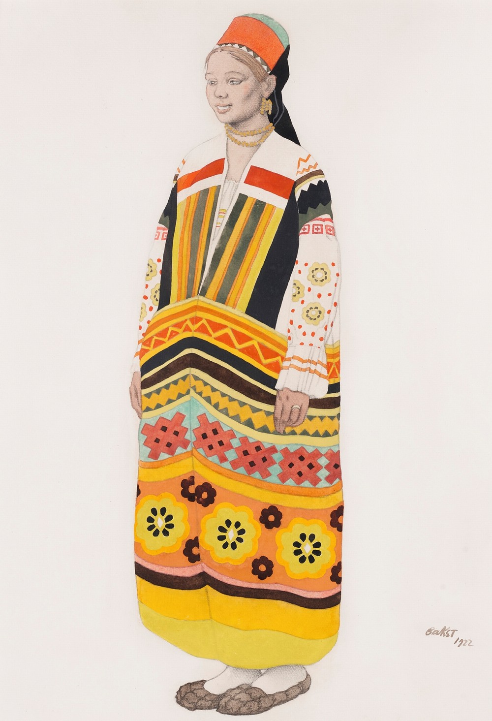 Costume design for a Young Peasant Girl