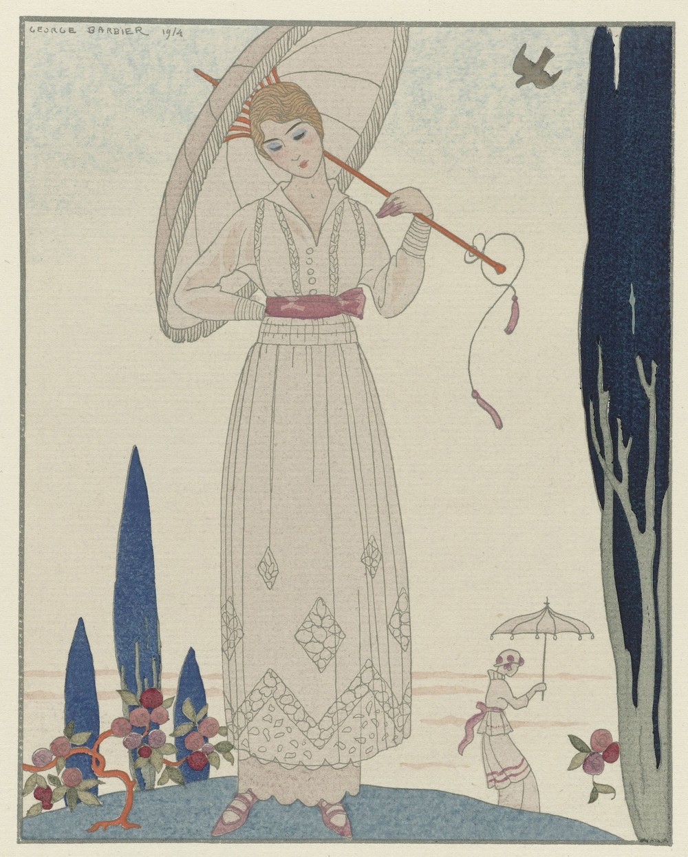 Le cyprès et la rose ; Robe d’été de Doeuillet