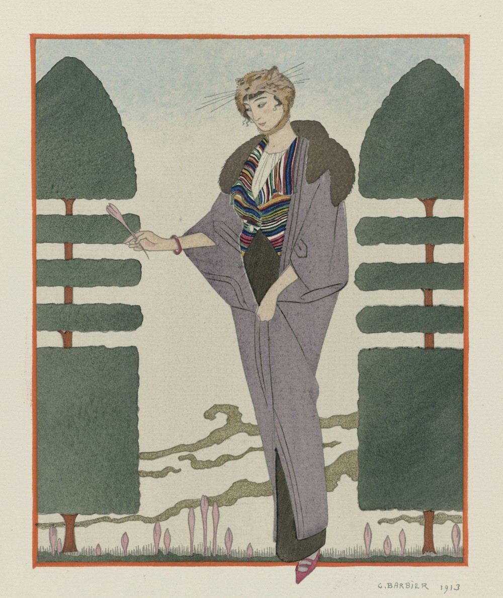 Les Colchiques ; Manteau de voyage de Paquin.