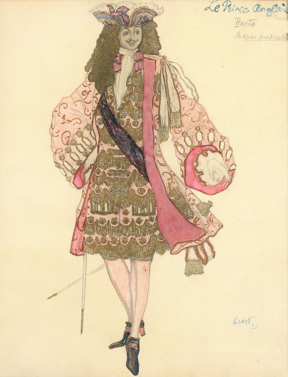 Costume Design For Act Ii Of Le Prince Anglais