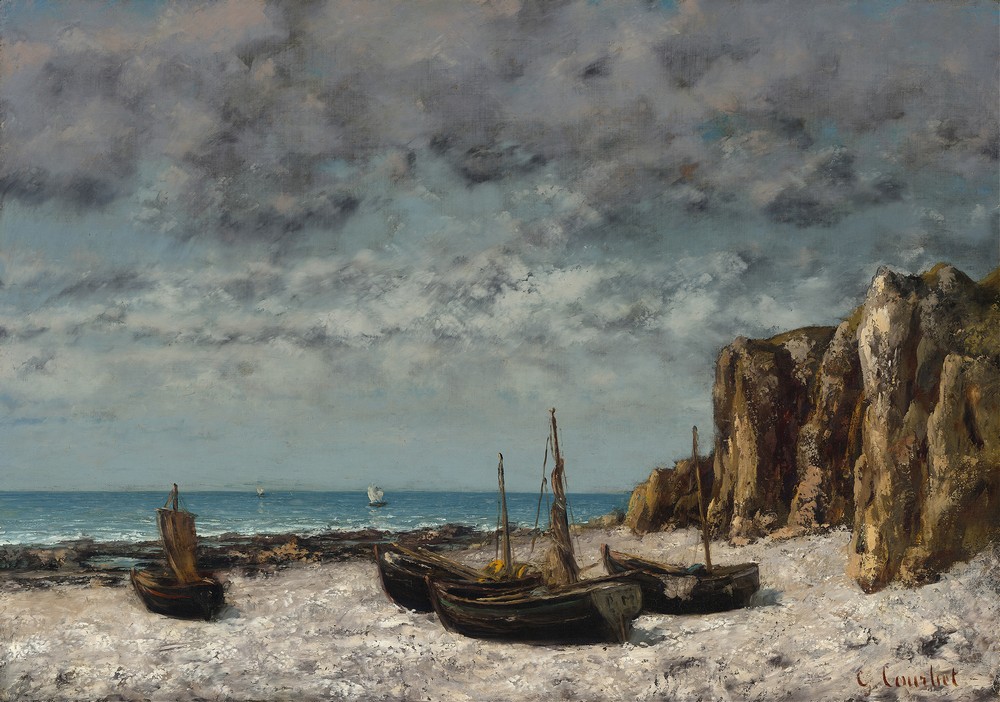 Boats on a Beach,Etretat (c. 1872-1875)