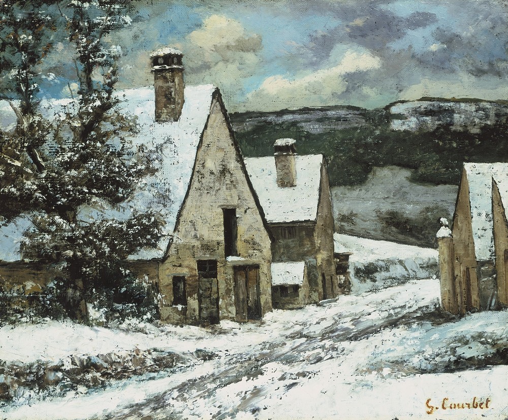 Village Edge in Winter (ca. 1868)