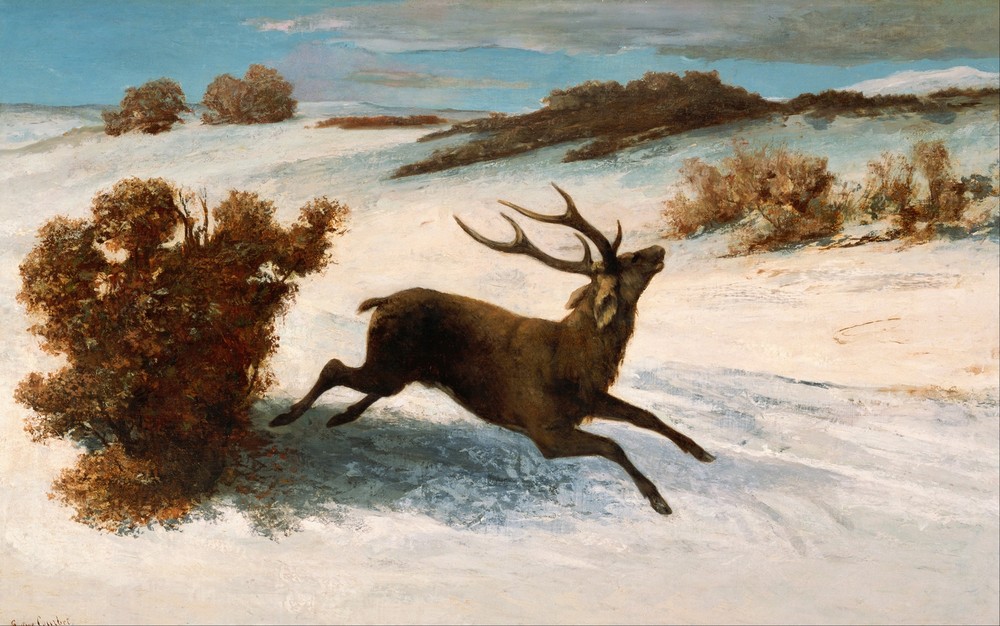 Deer Running in the Snow (c.1856)
