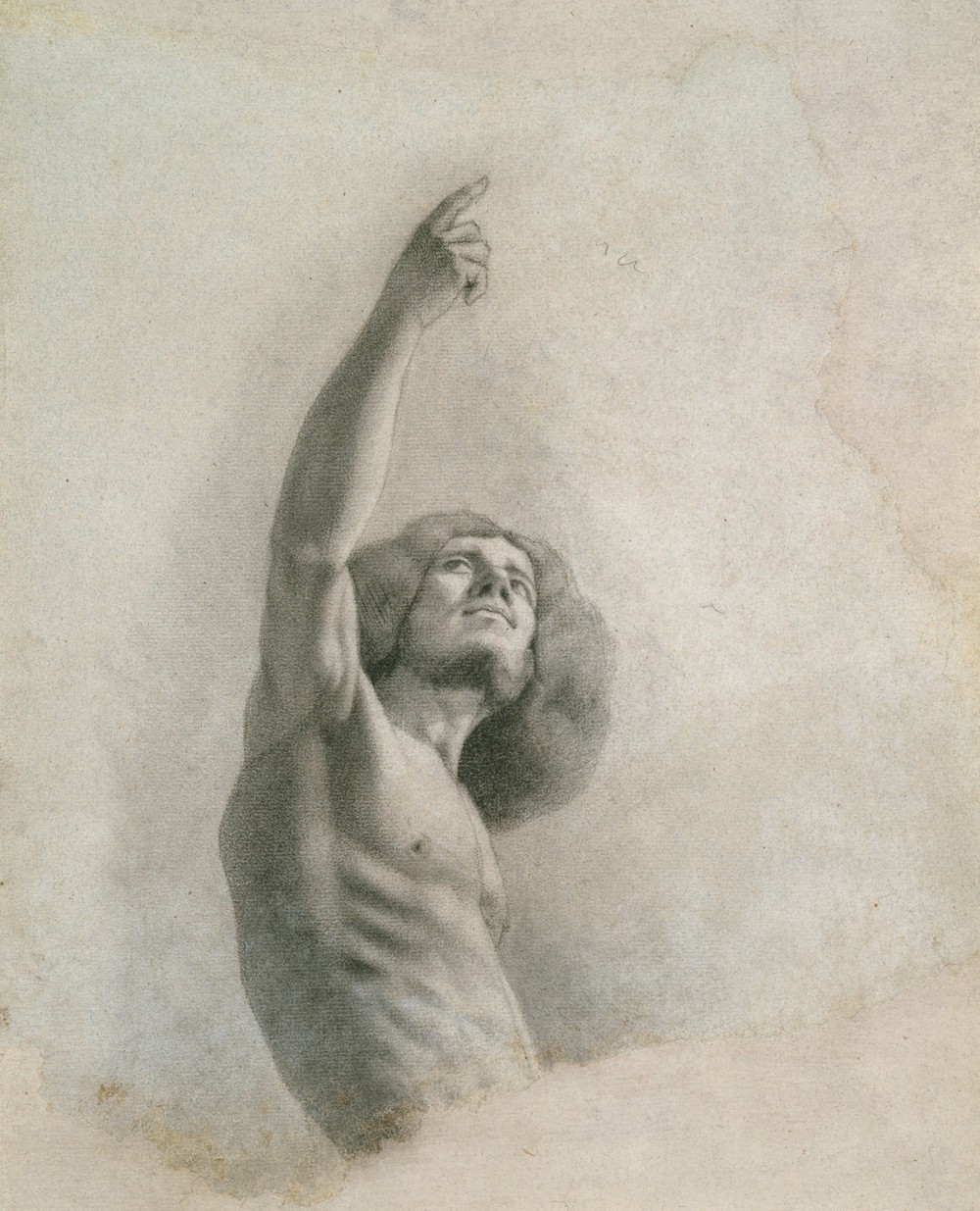 Self-Portrait with Upraised Arm (ca. 1840)