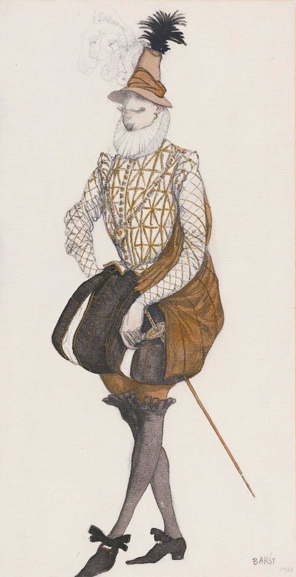 Costume Design For Prince Espagnol From The Ballet The Sleeping Beauty