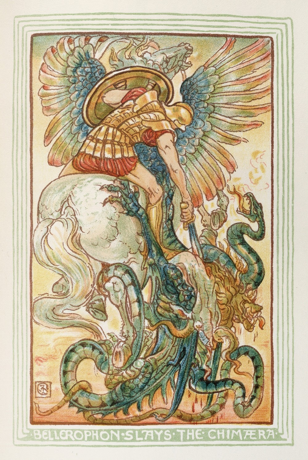 Bellerophon slays the chimera