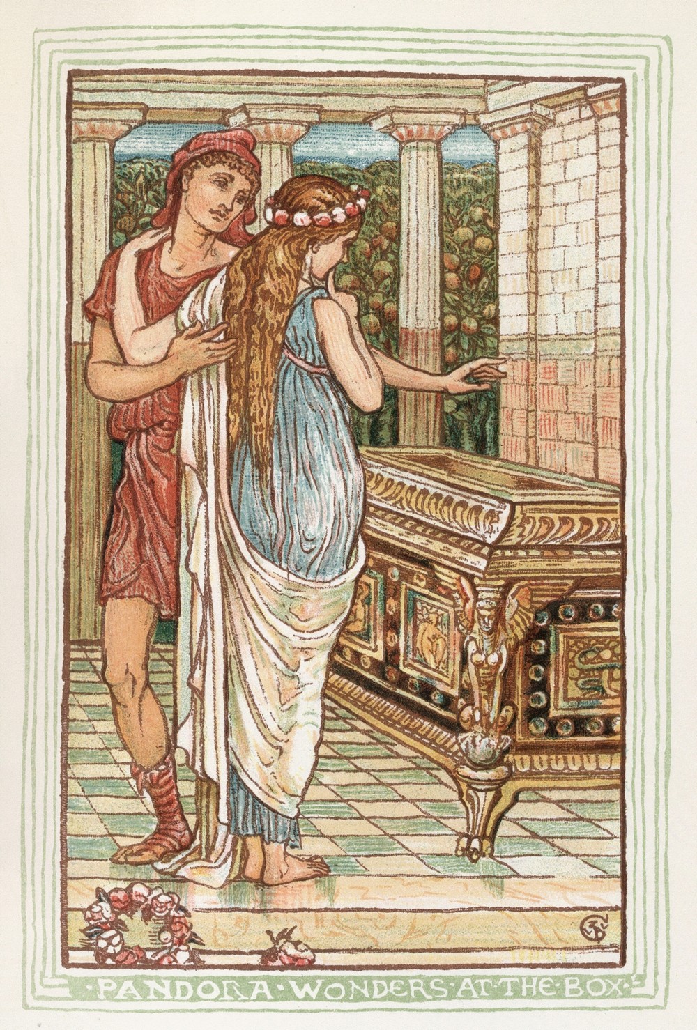 Pandora wonders at the box