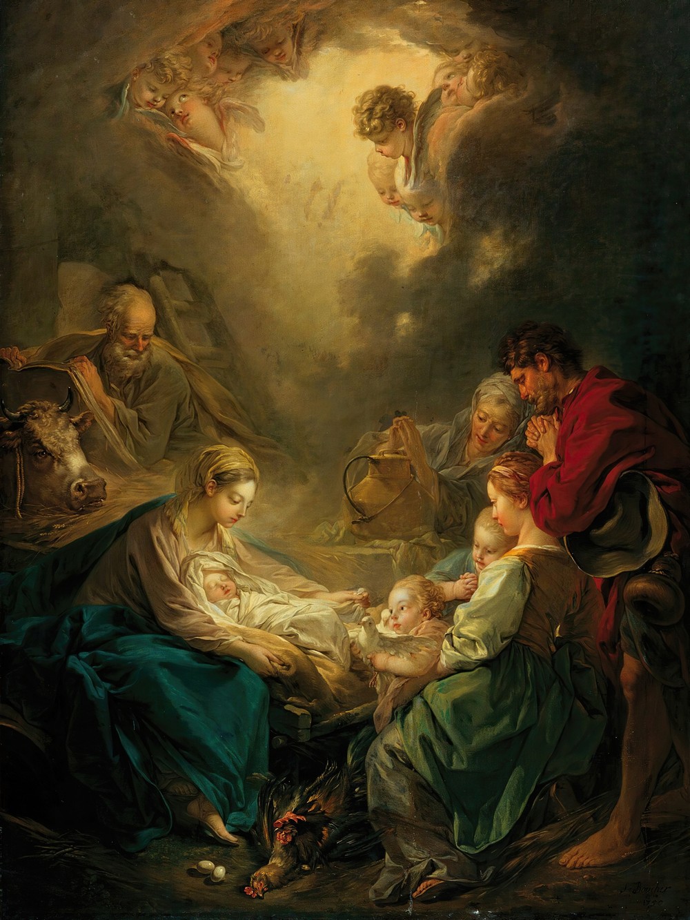Virgin attending to the sleeping Christ child