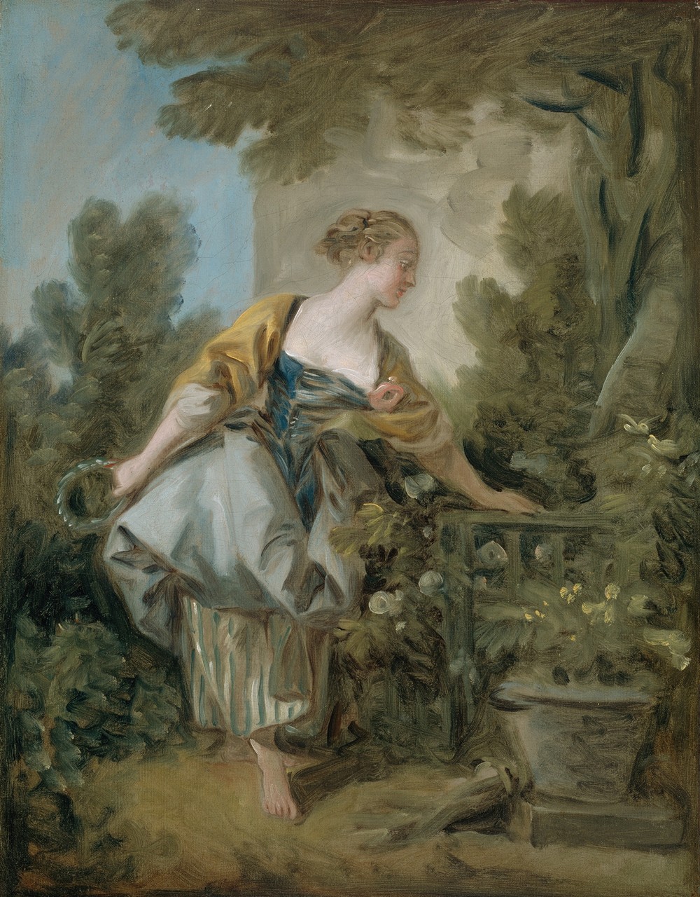 A Young Girl in a Park (c.1765-1770)