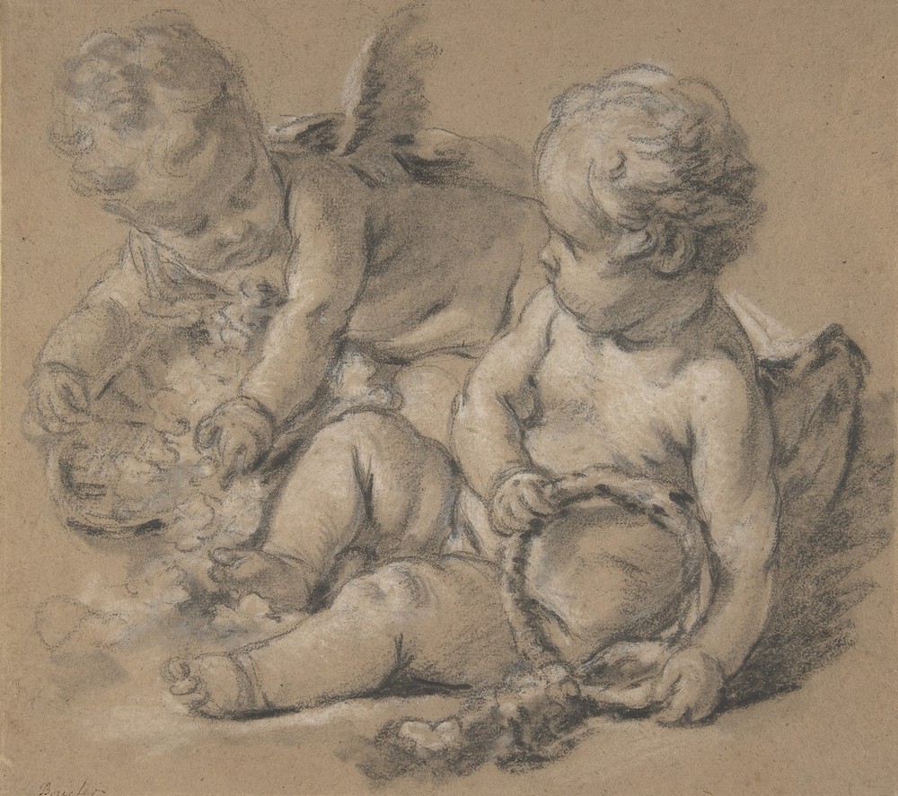 Winged Putti with Flowers (ca. 1750)