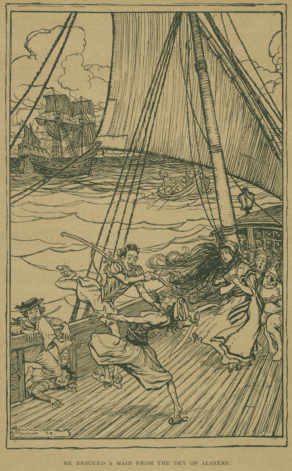 He rescued a maid from the Dey of Algiers.