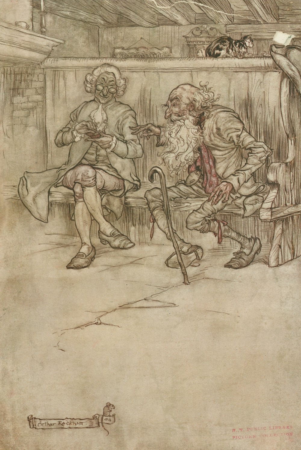 ‘He took his place once more on the bench at the inn-door’