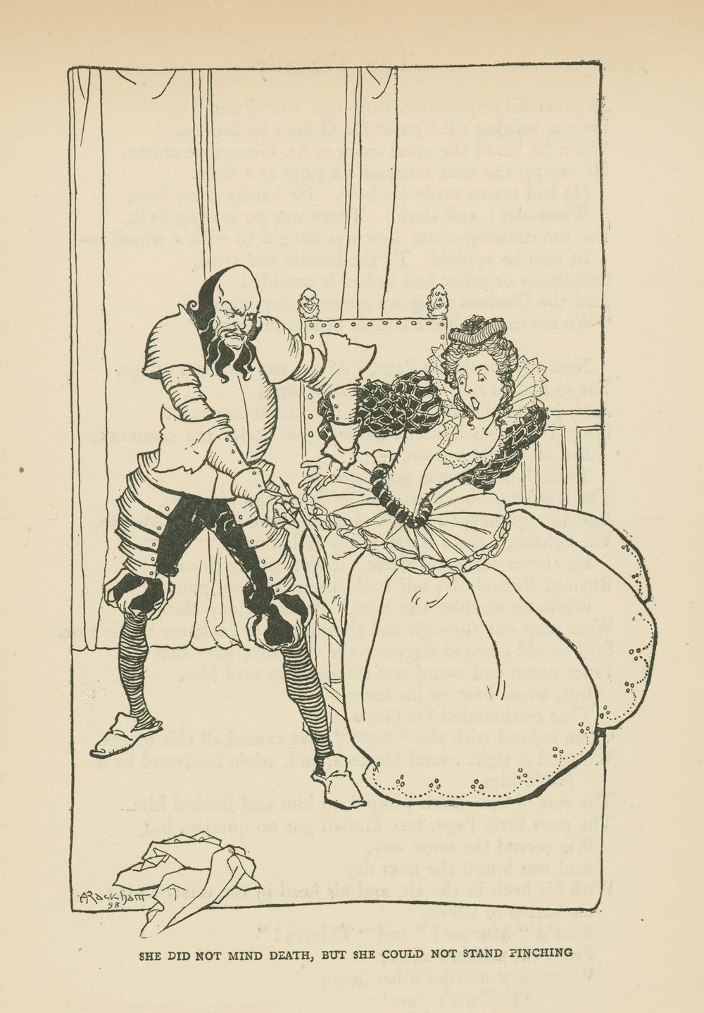 She did not mind death, but she could not stand pinching.