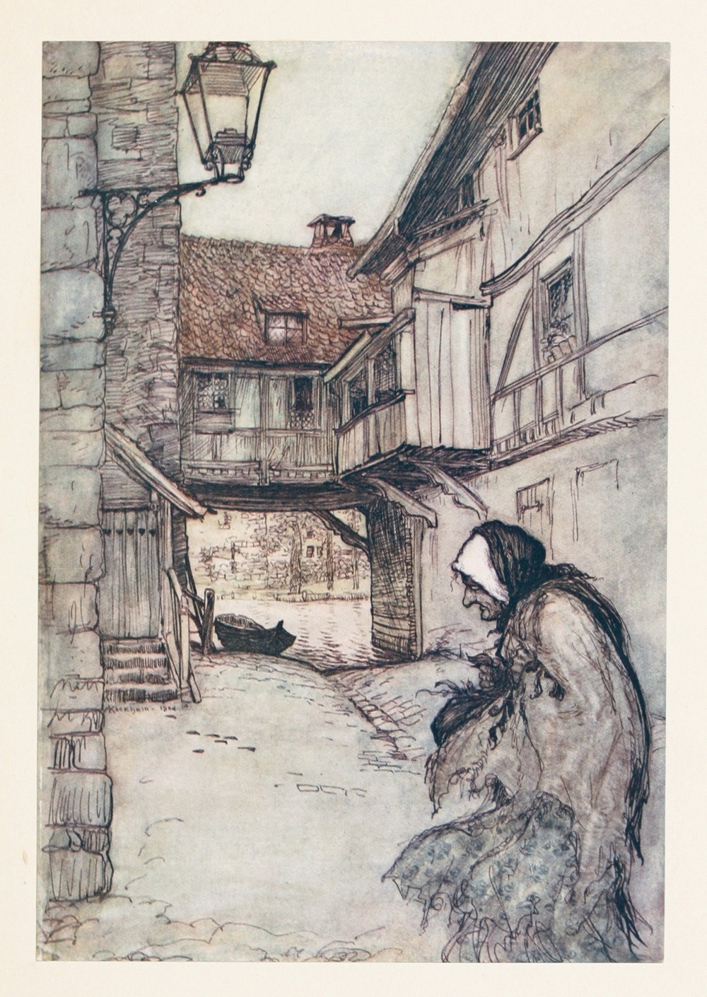 Once there was a poor old woman who lived in a village