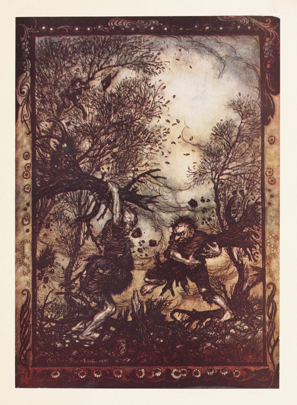 They worked themselves up into such a rage that they tore up trees by the roots