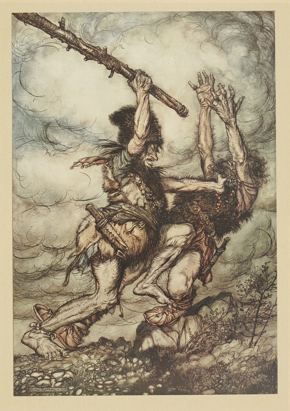 Fafner kills Fasolt
