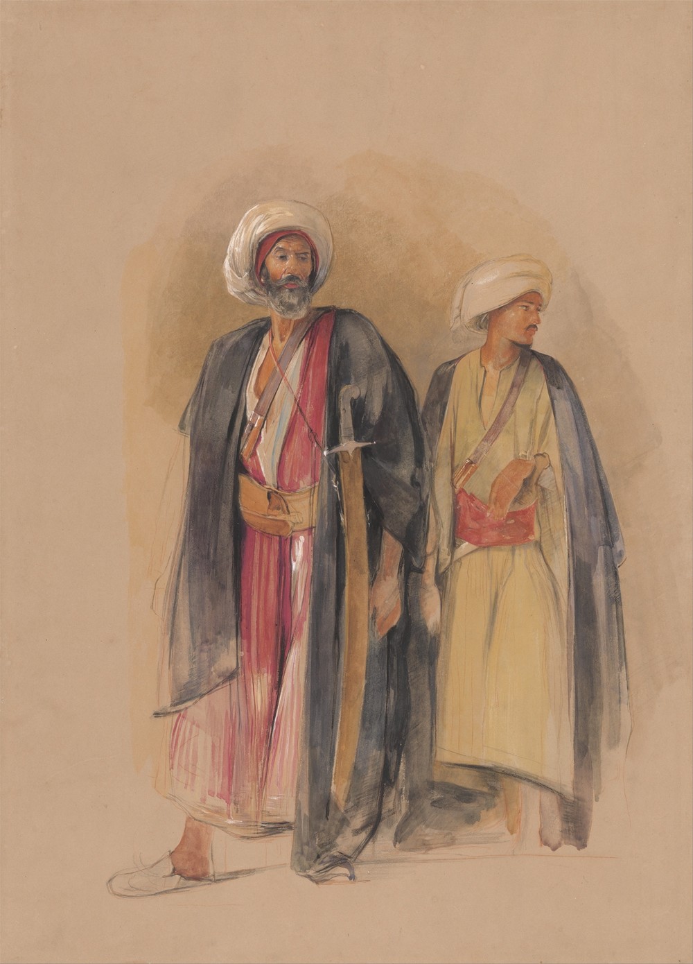 Sheik Hussein Of Gebel Tor And His Son