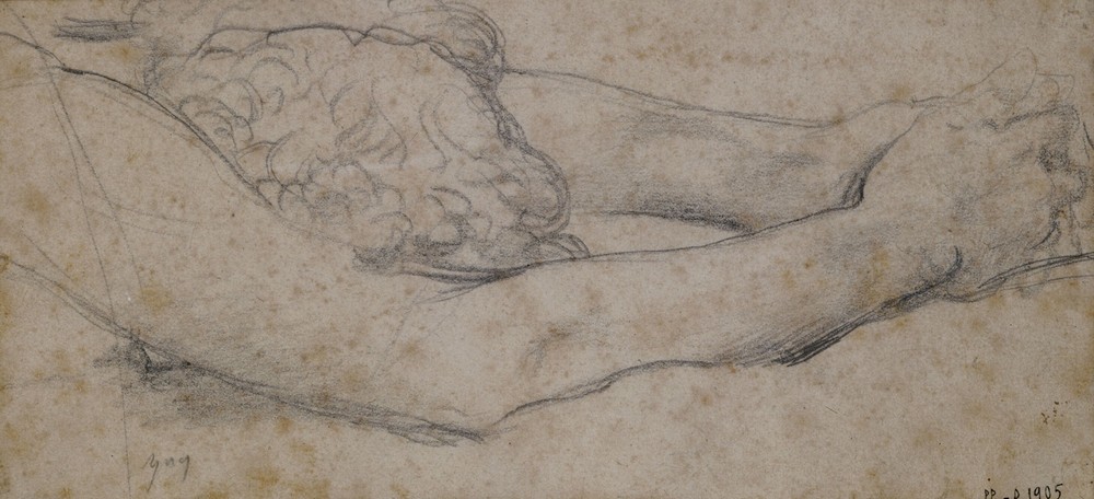 Etude d’homme prosterné