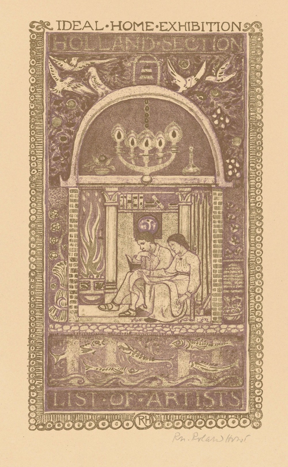 Omslagontwerp voor; Catalogus van de Ideal Home Exhibition, 1912