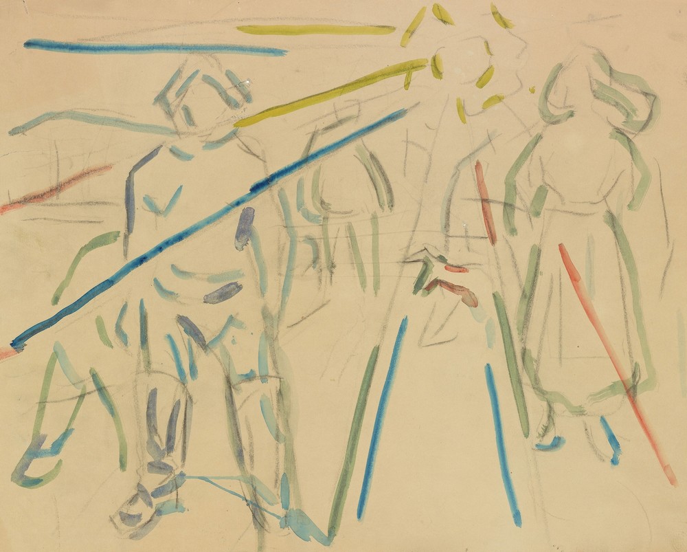 Mennesker og sol (Ca. 1915)
