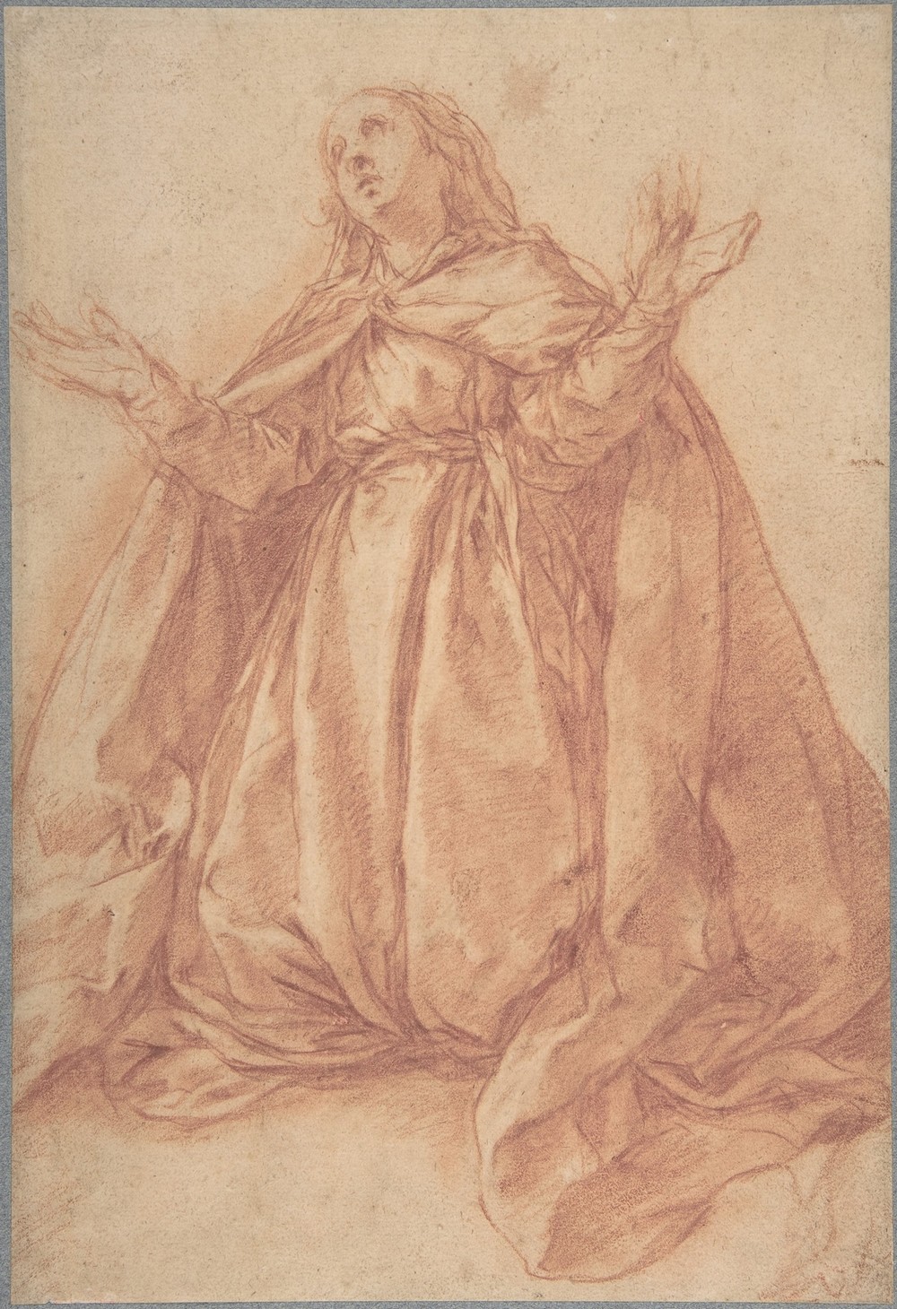 Kneeling Female Figure with Upraised Arms (16th century)