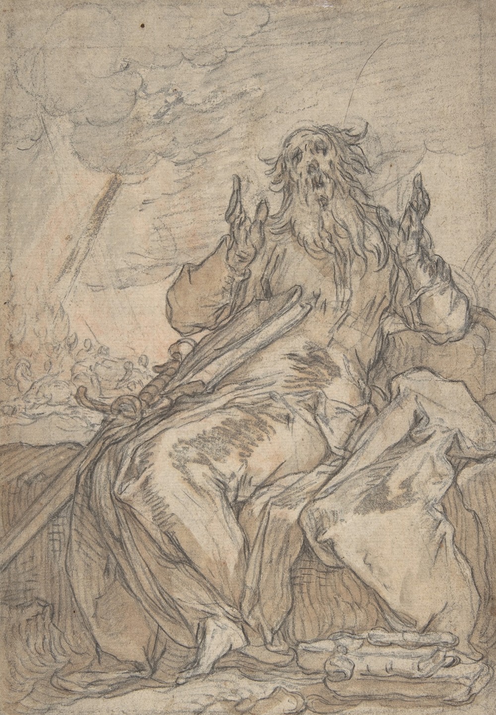 Saint Paul Seated, with his Conversion in the Background (16th century)