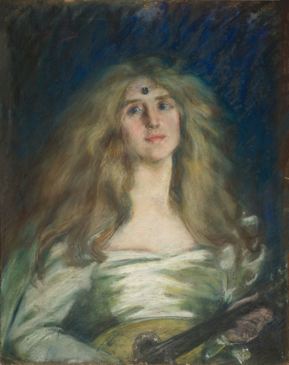 Natalie with Mandolin (ca. 1900)