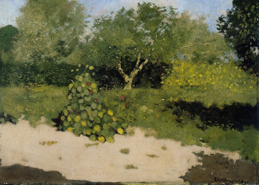 Corner of a Garden with Nasturtiums
