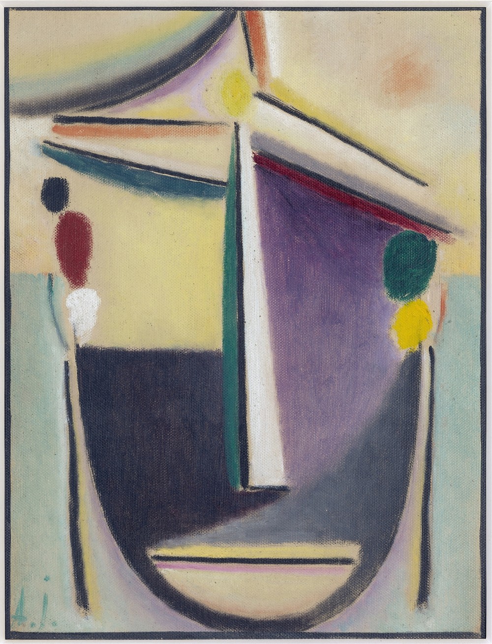Abstract Head, Black-Yellow-Purple (around 1922)