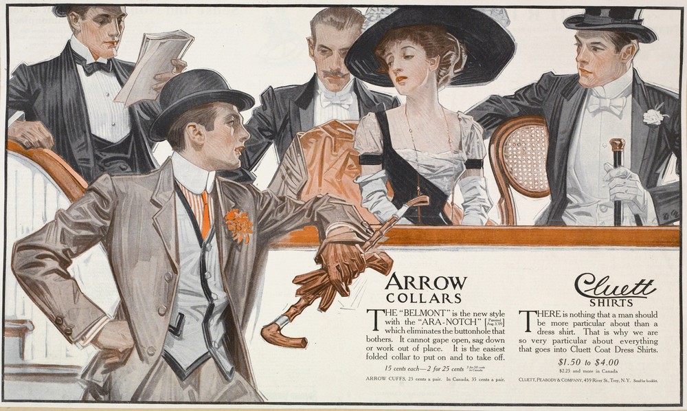 Arrow collars, Cluett shirts