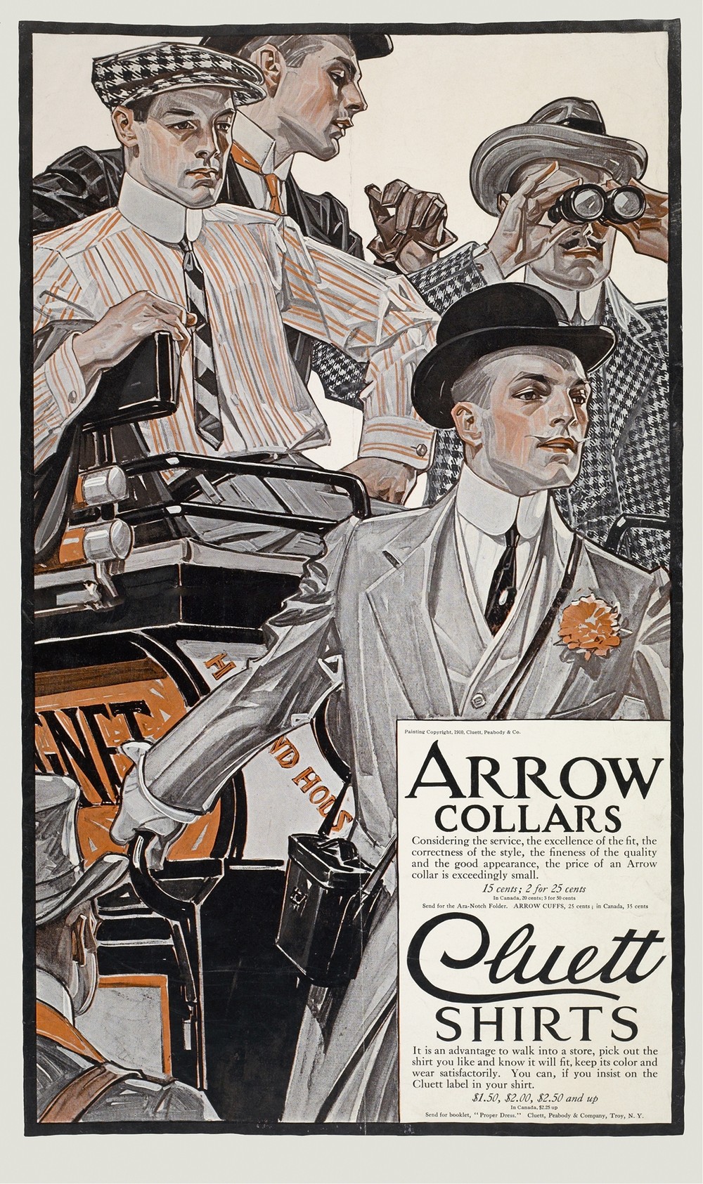 Arrow collars. Cluett shirts