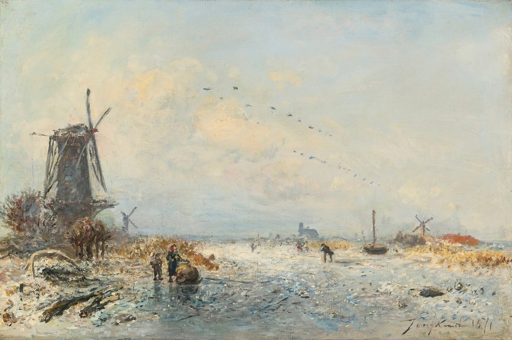Scène D’hiver En Hollande ( 1871)