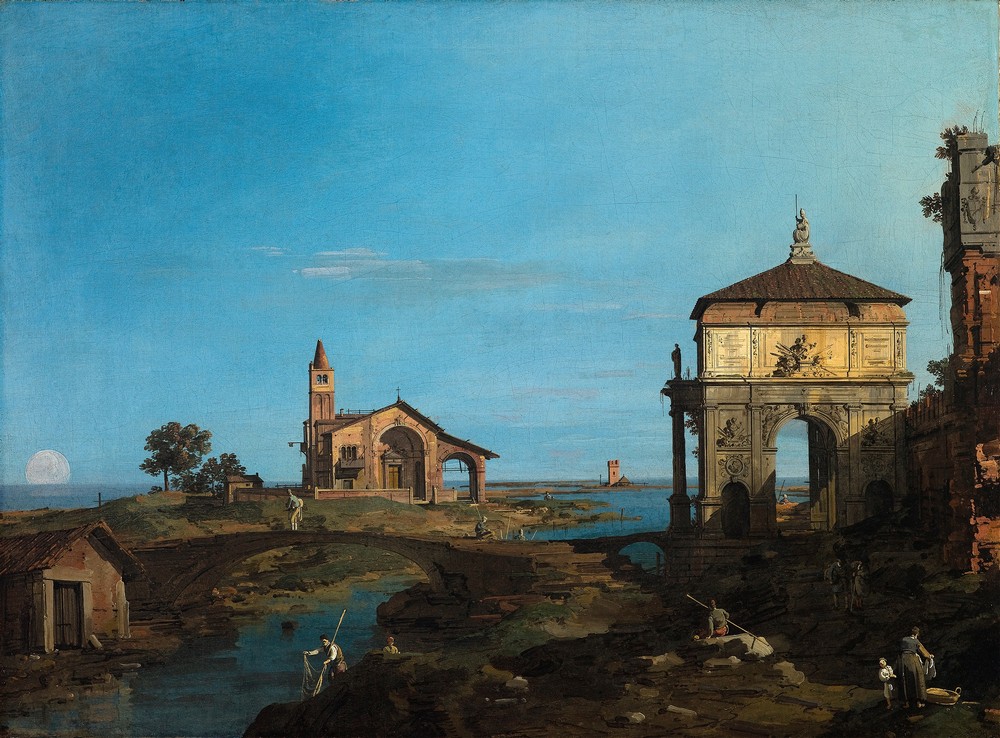 An Island in the Lagoon with a Gateway and a Church (1743–44)