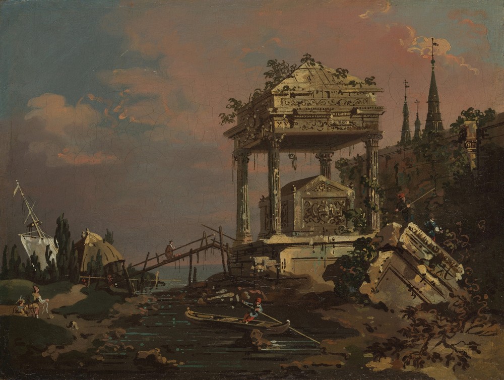 Imaginary View with a Tomb by the Lagoon (early 1740s)