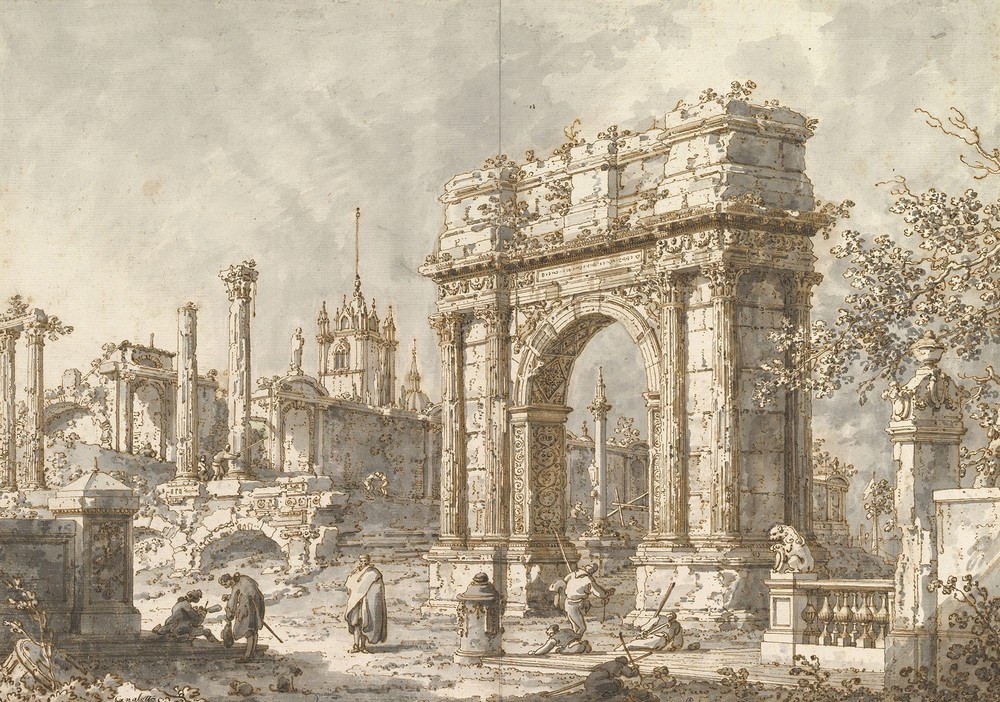 Capriccio with a Roman Triumphal Arch (1720–30)