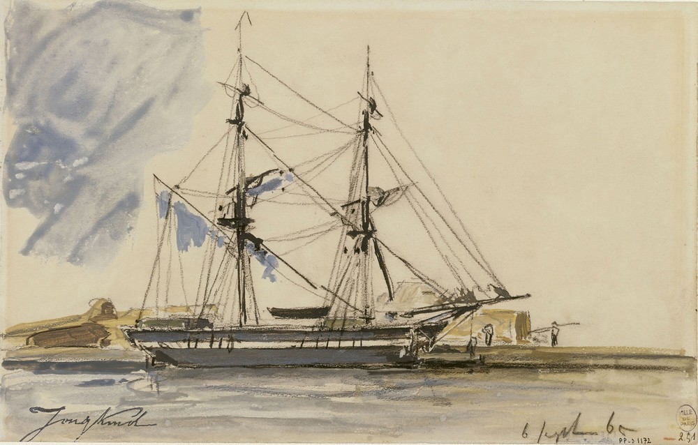 Bateau à voile accosté