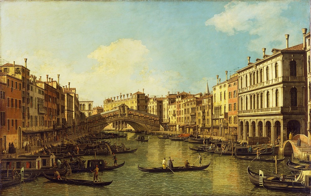 Venice, the Grand Canal from the Palazzo Dolfin-Manin to the Rialto Bridge (c. 1740 - 1750)
