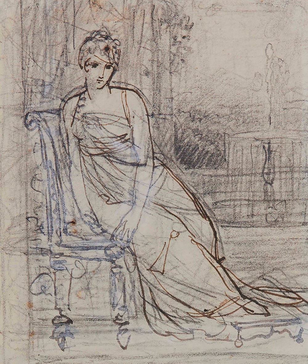 Étude pour un portrait de Juliette Récamier