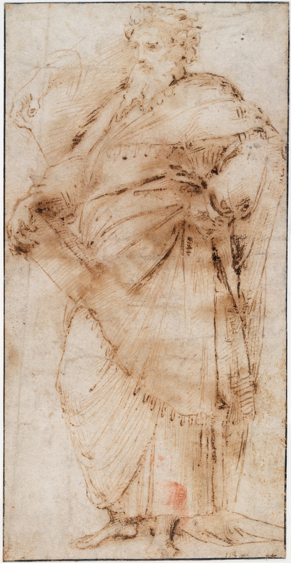 A Standing Philosopher and Hand Detail (c.1509)