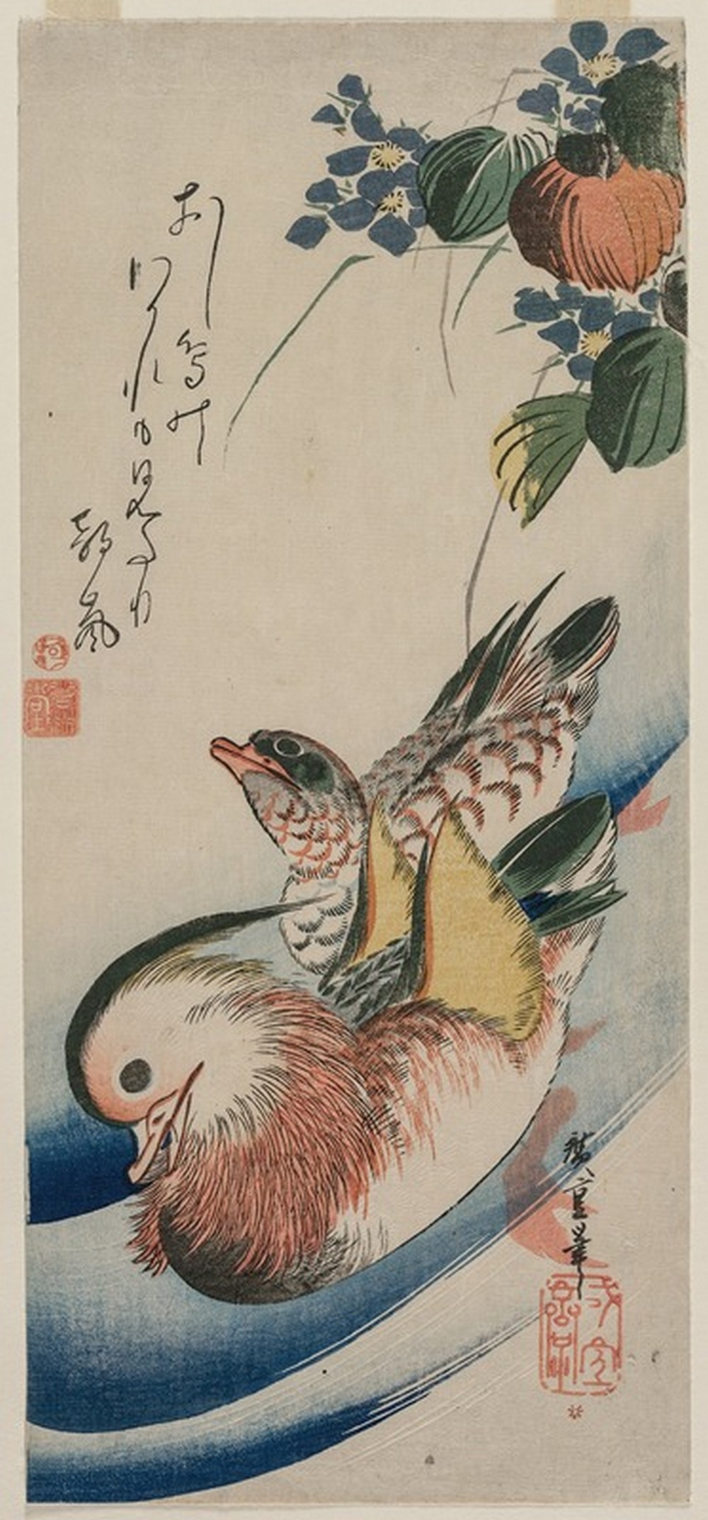 Mandarin Ducks and Flowering Plants (early or mid-1830s)